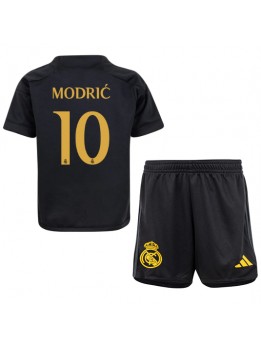 Otroški Nogometna dresi replika Real Madrid Luka Modric #10 Tretji 2023-24 Kratek rokav (+ hlače)